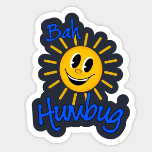 Bah Humbug Smiling Sunshine Sticker